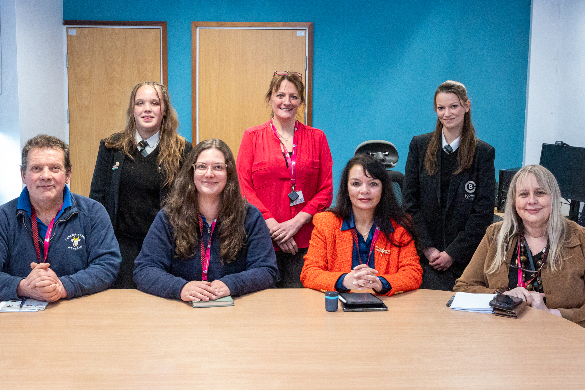 Bodmin College students with local businesses