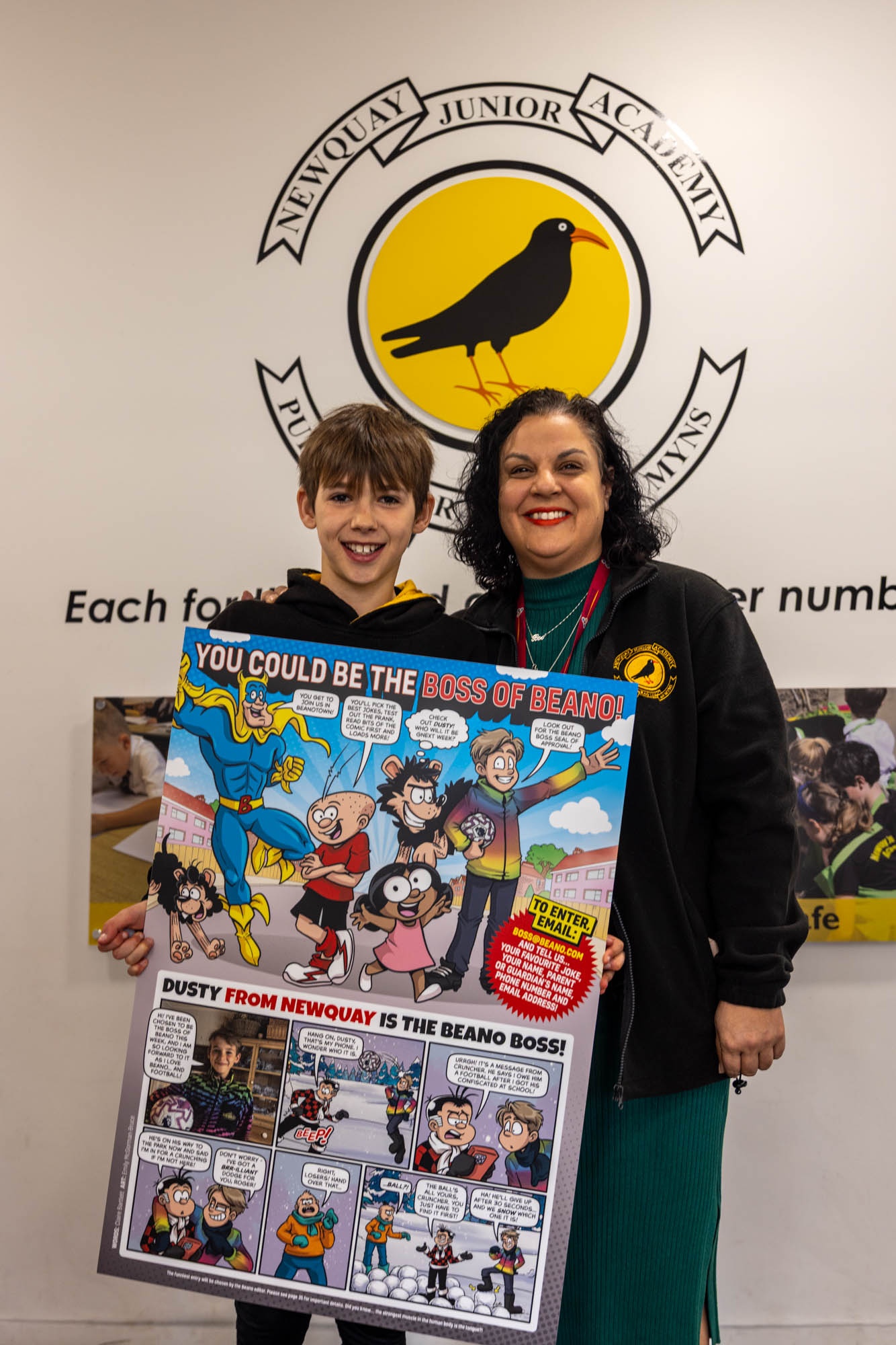 Dusty from Newquay Junior Academy featured in The Beano comic