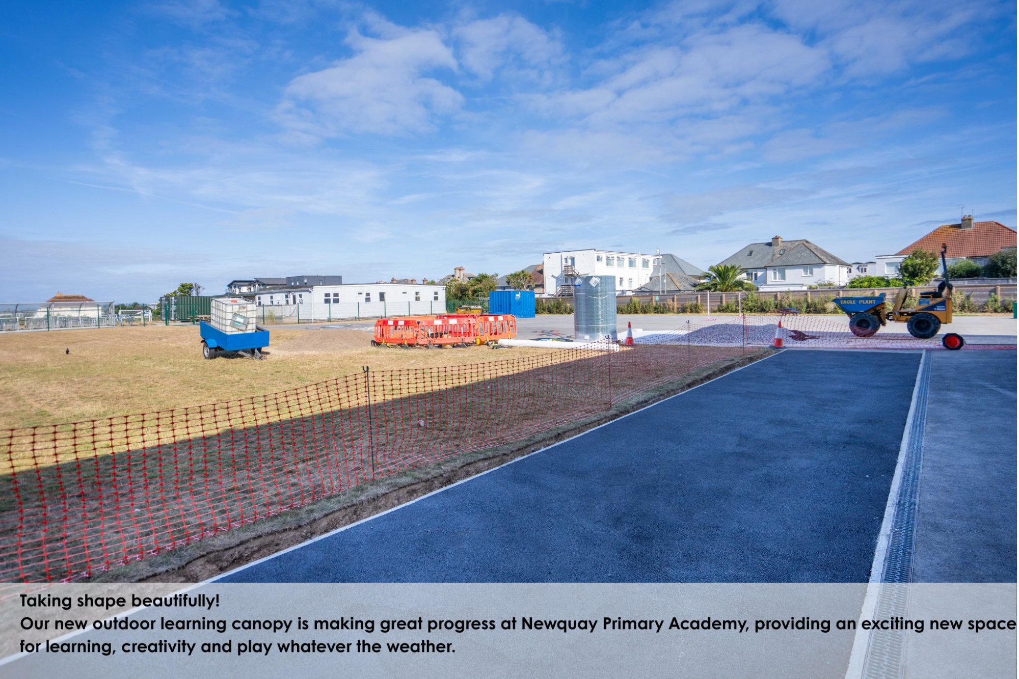 Newquay Primary Academy is having a new outdoor canopy installed during the summer holidays